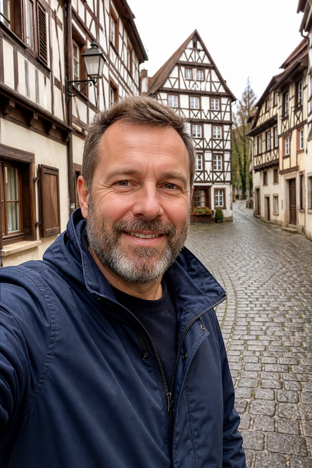 Visitor taking a selfie at a historic destination