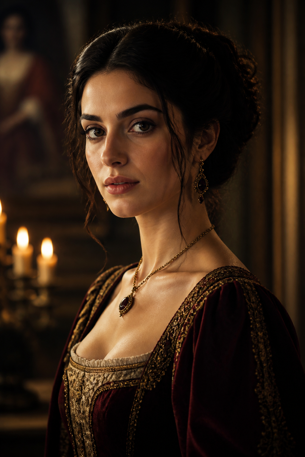 AI transformation into a Renaissance noblewoman